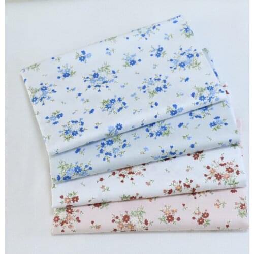 4pcs 40cm x 50cm Floral Print Cotton Fabric Home Sewing Tilda Fabrics Patchwork Cotton Tissue Home Textile