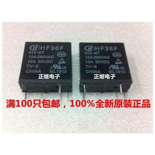 5pcs/lot Original relay HF36F-012-HT 4PIN normally open 10A / 250VAC