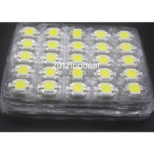 50pcs/lot 10W 30mil LED Chip Bulb 10w led 900lm white Lamp Light High Power Chip for flood lamp