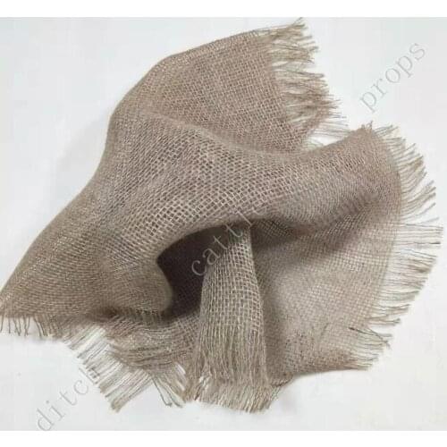 75*50cm Newborn photography jute blanket Newborn photography props photography background fabric jute