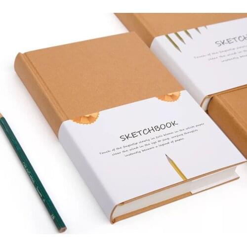 1Pcs Notebook Sketchbook Notepad A5 Diary Drawing Painting Graffiti White Page Blank Paper Art Office School Supplies Stationery