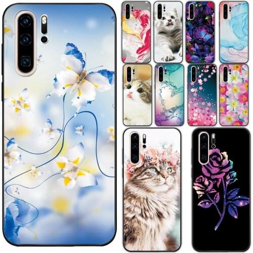 For Huawei P30 Pro Case 6.47" Phone Shell on Huawei P30 Pro Flower Style Cover For Huawei P30 Pro Soft Silicone Shockproof Case