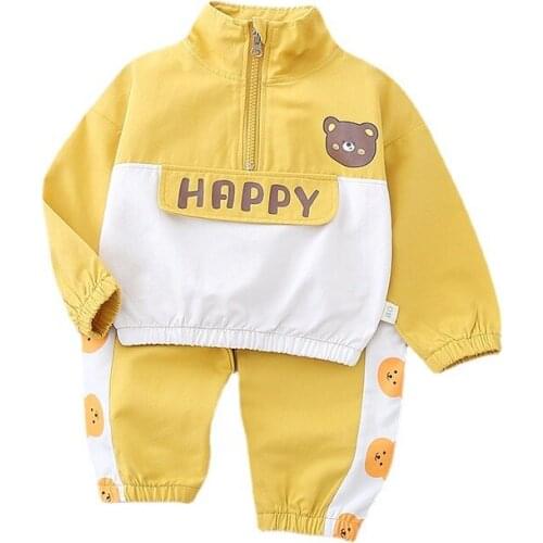 Spring Autumn Children Sweatshirt Pants 2Pcs/Sets Toddler Costume Kids Casual Clothes Boys Baby Girls Fashion Cotton Tracksuit