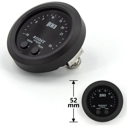 Uviversal 52mm Digital -30in/Hg-35psi Electronic Turbo Boost Gauge Ultra-Thin Turbo Boost Meter Vacuum Gauge Led Display
