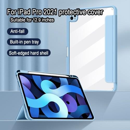 TPU Tablet Case For IPadPro 2021 11 Inches Protective Shell Magnetic Flip For IPadPro 2021 12.9inch Anti-drop Smart Tablet Stand