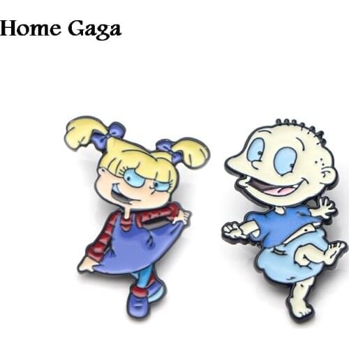 Homegaga Zinc tie cartoon Funny Pins backpack clothes brooches for men women hat decoration badges medals D1215