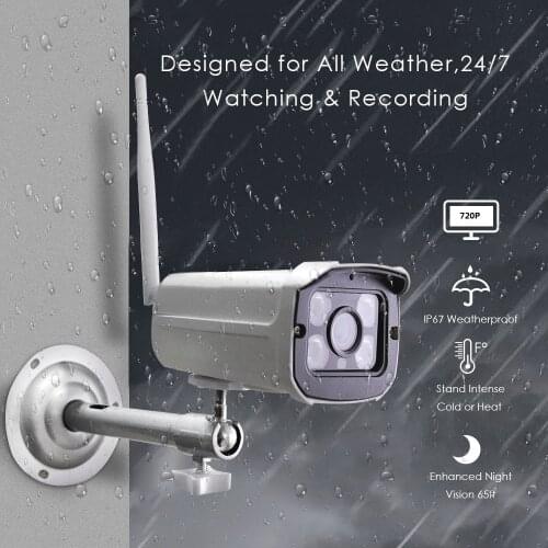 IP Camera 720P Outdoor Wifi Camera Wireless Home Security Camera Waterproof Metal Bullet Cameras Record Sound Yoosee App