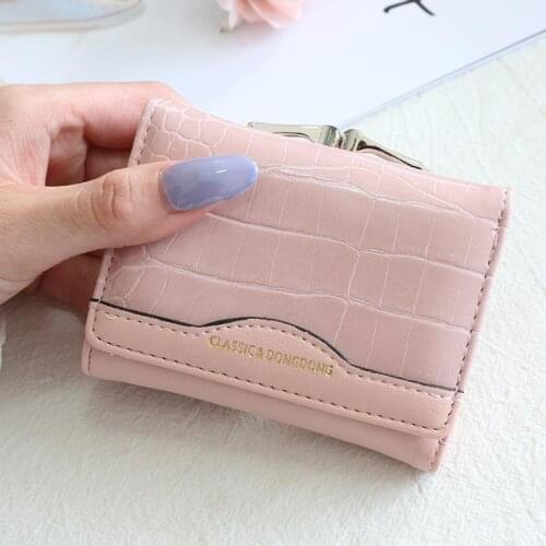 Small Womens Wallet Female Crocodile Pattern Coin Purses Luxury Designer Credit Card Holder Clutch Ladies Money Bags Handbags