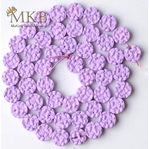 Lavender Purple Hematite Stone Natural Stone Rubber Matte Round Beads For Jewelry Making 8mm Spacer Loose Beads Diy Bracelet 15"