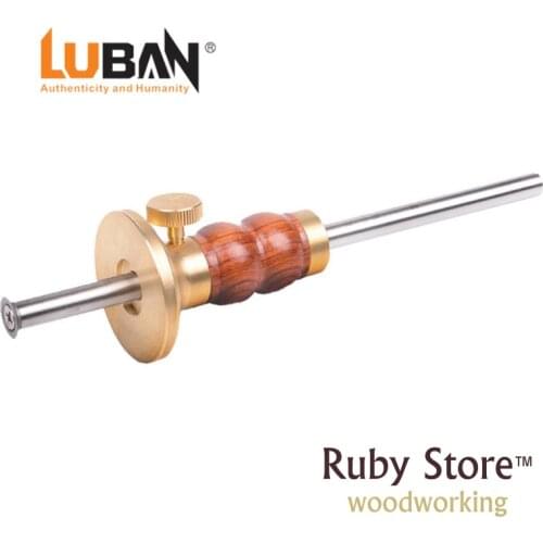 Qiangsheng Luban Wheel Marking Gauge, Bronze with Bubinga Body - Fine Woodworking
