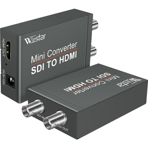 Wiistar HD 3G Video Mini Converter SDI to HDMI SDI Adapter Converter with Audio Auto Format Detection For Camera WITH DC CABLE