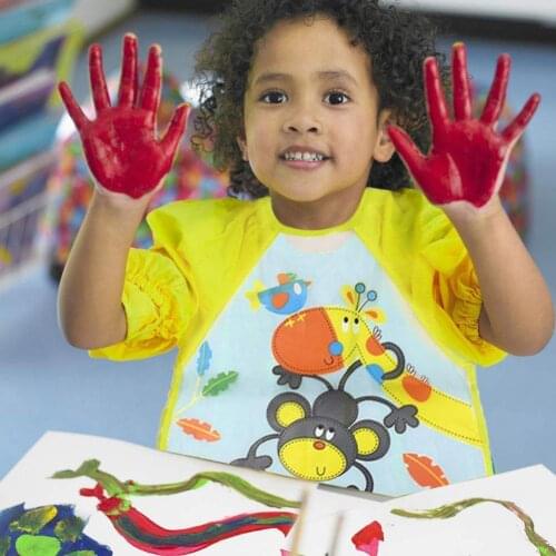 Cartoon Cute Baby Bib Toddler bib toddler girl clothes Toddler clothes long boy Waterproof Feeding kids Eat Waterproof Smoc E1Y7