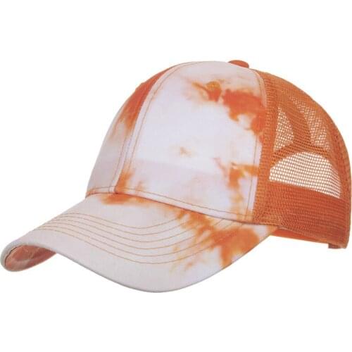 Distressed Messy High Bun Ponycap Mesh Ponytail Baseball Cap Tie Dye Ponytail Bun Hat For Women And Girls Dad Hat Fits Cap