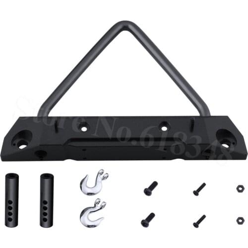 Aluminum Alloy Front Bumper with Metal Tow Hook for 1/10 Scale RC Traxxas TRX-4 TRX4 Trail Crawler 8235 Hop Up Parts