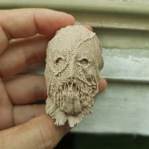 Blank 1/6 Scale Gotham Villain Scarecrow Jonathan Crane Head Sculpt Unpainted Fit 12" Figure