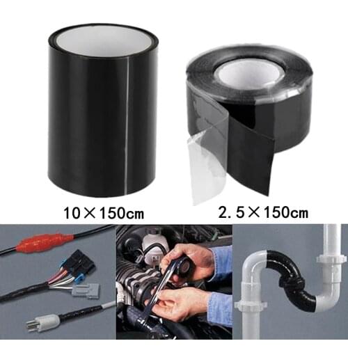 150cm Strong Fiber Waterproof Stop Leak Seal Repair Insulating Tape Silicone Tape Self Fusing Plumbers Electritions Pipe Repair