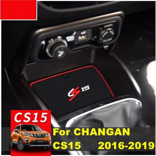 For CHANGAN CS15 2016-2019 3D Rubber Mat Lnterior Anti Slip Mat Door Slot Pad Cup Cushion Groove Mat Car Accessories