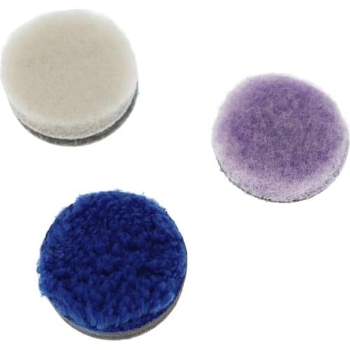 RO/DA polishing machine 1 inch high quality blue fiber pad/purple hair pad/white hair polishing wheel 3-piece set