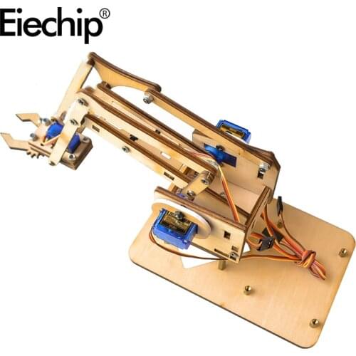 1 set Robotic arm Plank 4 DOF robot manipulator claw SG90 MG90S robot robotic arm wooden splicing rudder
