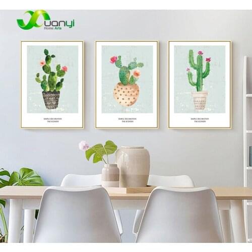 Nordic Cactus Plant Poster Decorative Pictures Canvas Print Oil Painting Wall Decoraction Modern Painting For Kids Room Unframed