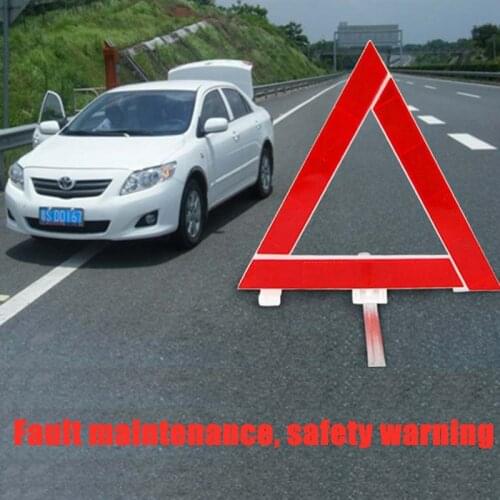 Car Emergency Breakdown Warning Triangle Red Reflective Safety Hazard Car Tripod Folded Stop Sign Reflector Reflectante 30x30 CM