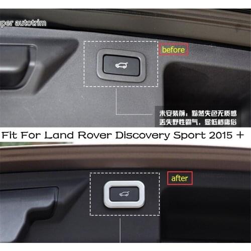 Interior Mouldings Rear Door Trunk Power Tailgate Switch Button Frame Cover Trim Kit For Land Rover Discovery Sport 2015 - 2019