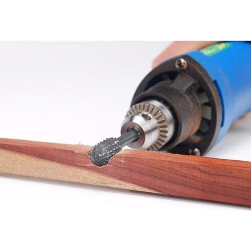 High quality 1/8" Shank Tungsten Carbide Milling Cutter Rotary Tool Burr Double Diamond Rotary Dremel Tools Electric Grinding