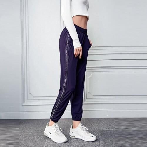 Women Sports Pant High Elastic Letter Waist Sports Leggings Yoga Pant Women Gym Clothes Running Training Tights Yoga Pants 2020