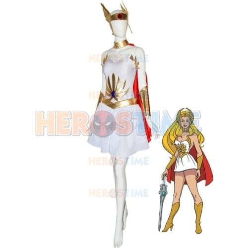 She Ra Princess of Power Halloween Cosplay Costume Spandex High Quality Lycra Zentai Bodysuit Dress Halloween costume for woman
