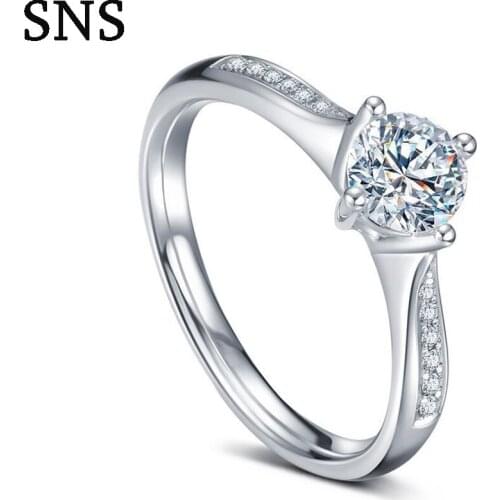 0.3CT Round Cut Certified Genuine 14k White Gold Natural Diamond Ring Engagement Wedding Ring Fine Jewelry For Women