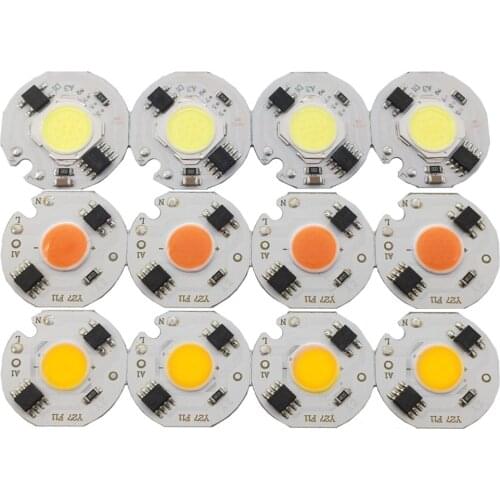 10PCS Led 3W 5W 7W 10W 220V LED Lamp Chip Cold White Warm White full specturm led COB Smart IC Driver For Spotlight Floodlight
