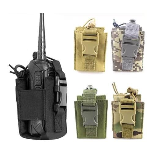 100pcs/lot CQC Military Airsoft Tactical Molle Radio Pouch Walkie Talkie Holder Bag Army Shooting Hunting Magazine Mag Pouches