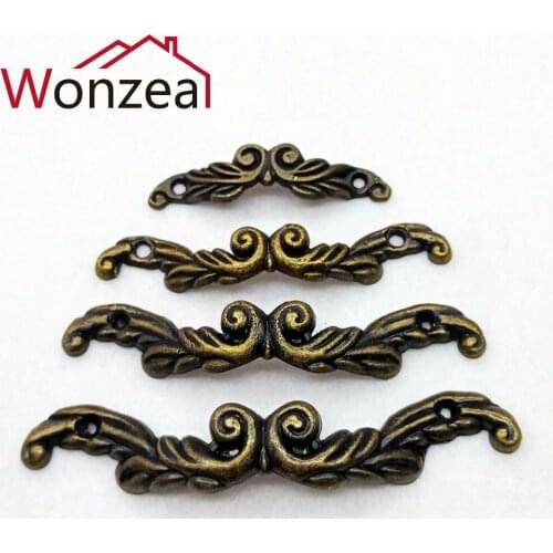 2pcs/Lot Antique Bronze Classic Furniture Hhandle For Box Craft Vintage Drawer Pull for Jewelry Box Gift Box Vintage Hardware
