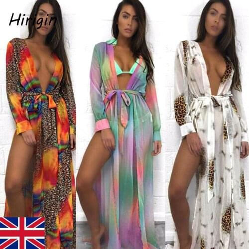 2020 Women Swimwear Chiffon Beachcover ups Ladies Swimwear Bikini Set Cover Up Beach Kaftan Dress Boho style Beachwear dresses