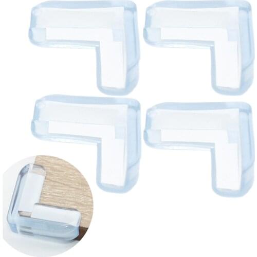 4pcs Table Corner Protector Child Safety Baby Protection Transparent PVC Angle 7 type Soft Desk edge double adhesive cushion