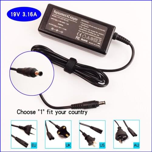 19V 3.16A Laptop Ac Adapter Battery Charger for Samsung NP300E5A NP300E5A-A01U NP300V5A NP350U2B