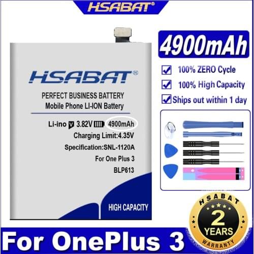 HSABAT 4900mAh BLP613 Battery for OnePlus 3 / One Plus 3