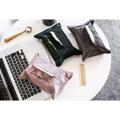 Velvet tissue box, paper drawer, paper cover, living room, car bedside table, toilet, Nordic home