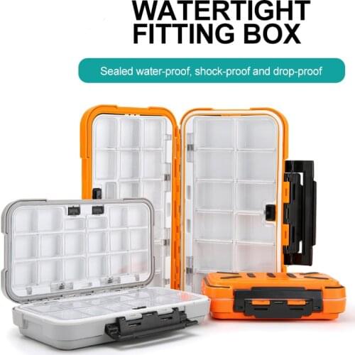 Large capacity grid fishing gear Ac-cessorie Waterproof sub-box fishing hook supplies tool storange box fishing tackle box