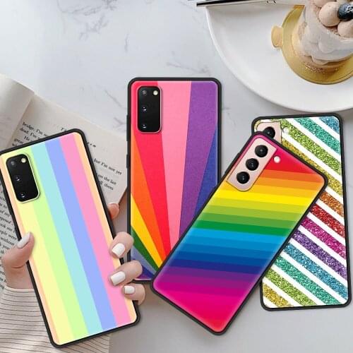 Phone Cover For Samsung S21 S20 FE Ultra S10 S9 Plus Lite S10e Case Smartphone Case Shell Cover Fundas Rainbow Beautiful