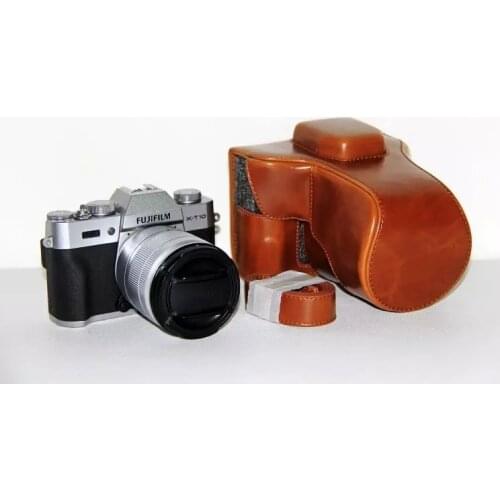 PU Leather Case Cover for Fujifilm Fuji X-T10 XT10 XT20 XT30 18-55mm 16-50mmII Camera Bag Black Brown Coffee