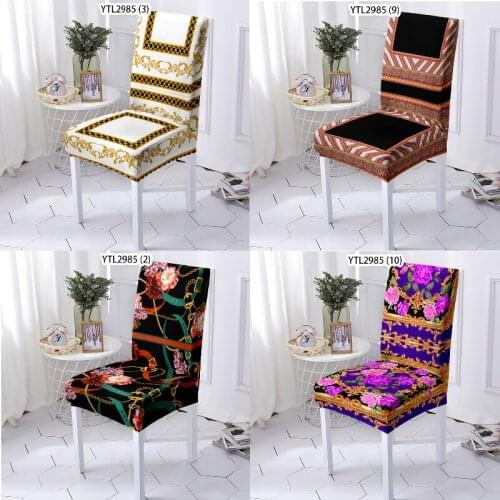 European geometric stripe printing living room furniture chair cover pink chair cover chair chair cover wedding gaming chair