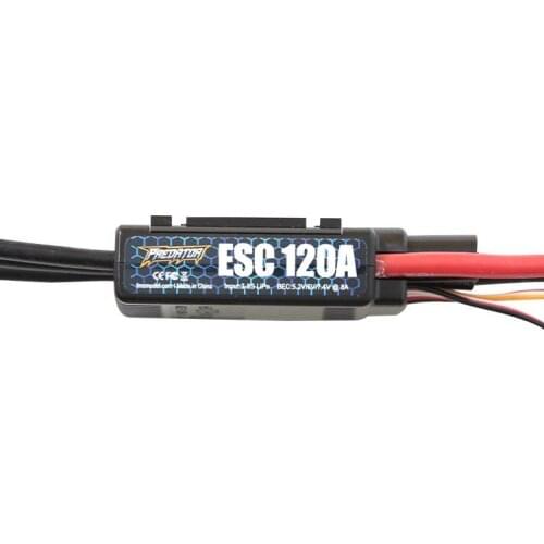 FMS PREDATOR 120A 3-8S LIPO Brushless ESC 8A 5.2V 6V 7.4V Adjustable BEC XT90 Plug 77X35X19mm for RC Airplane Fixed-Wing Drones