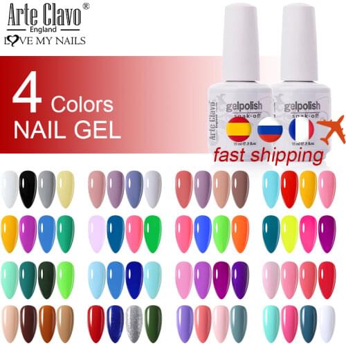 Arte Clavo Gel Nail Polish 2PCS/4PCS/6PCS Set Semi Permanent UV Lacquer Nail Polish Gel Varnishes For Nail Art Manicure Kit