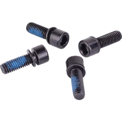 Mountain Road Bike M6*18 Steel Screw Fixed Gear Disc Brake Handlebar Stem Brake Caliper Bolts Screws With Washer 4pcs