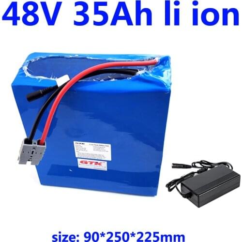 GTK 48v 35ah lithium ion battery pack 48V li ion BMS for 2500W 1500w tricycle cruiser tricycle bike scooter +5A Charger