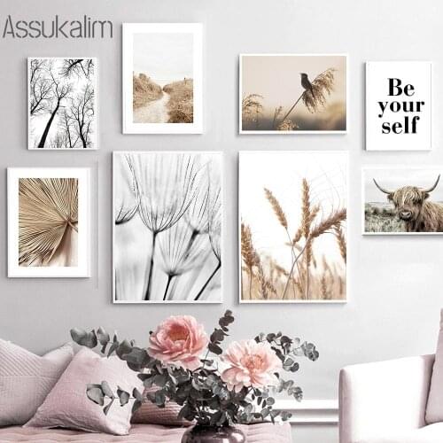 Dandelion Canvas Painting Wheat Wall Art Print Plants Poster Natural Scenery Posters Nordic Wall Pictures For Living Room Decor