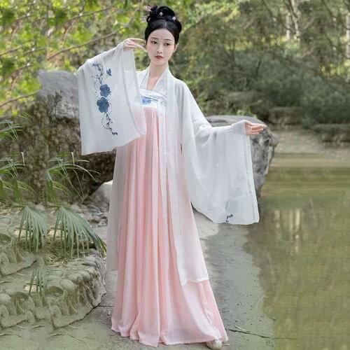 Chinese Folk Dance Clothing Set Tang Dynasty Princess Cosplay Stage Wear Asian Traditional Hanfu Costumes for Women Fairy Dress