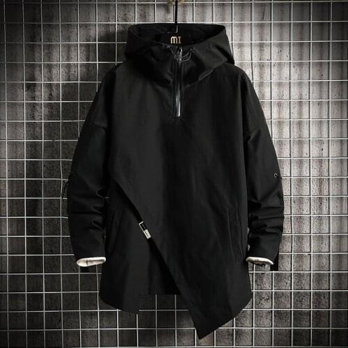 Large Size M-7XL Mens Autumn Solid Color Hooded Jackets Casual Streetwear Big Fat Pullover Coats Spring Tops Clothing Outwear