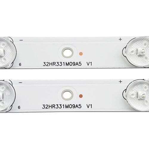 （New kit）2pieces/set LED Backlight strip For D32TS7202 bar light 32HR331M09A5 V1 Led strip 1pcs=580MM 9Led lamps